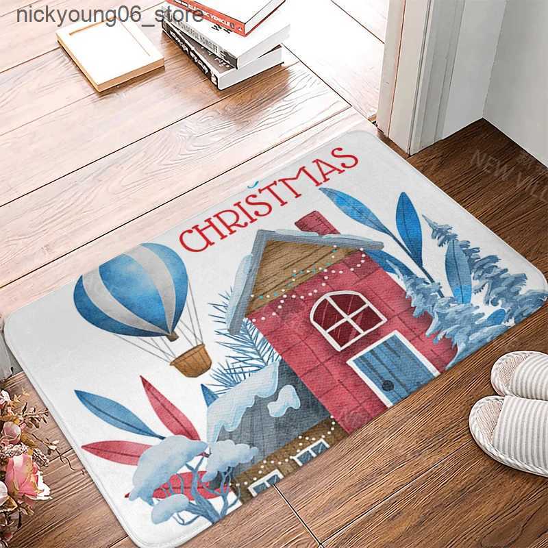 Non-Slip Bath Mats Christmas series anti slip shower mat bathroom carpet shower mat home decoration floor mat kitchen bedroom living room door mat L24