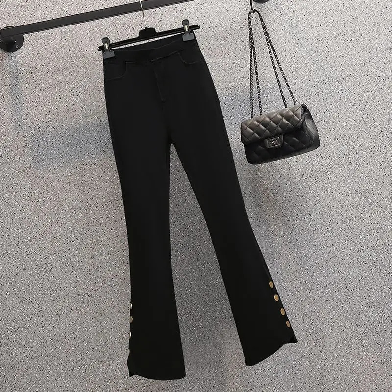Fashion Womens Clothing Set AutumnWinter Korean Edition n Knitted Casual Pants Two Piece 241008