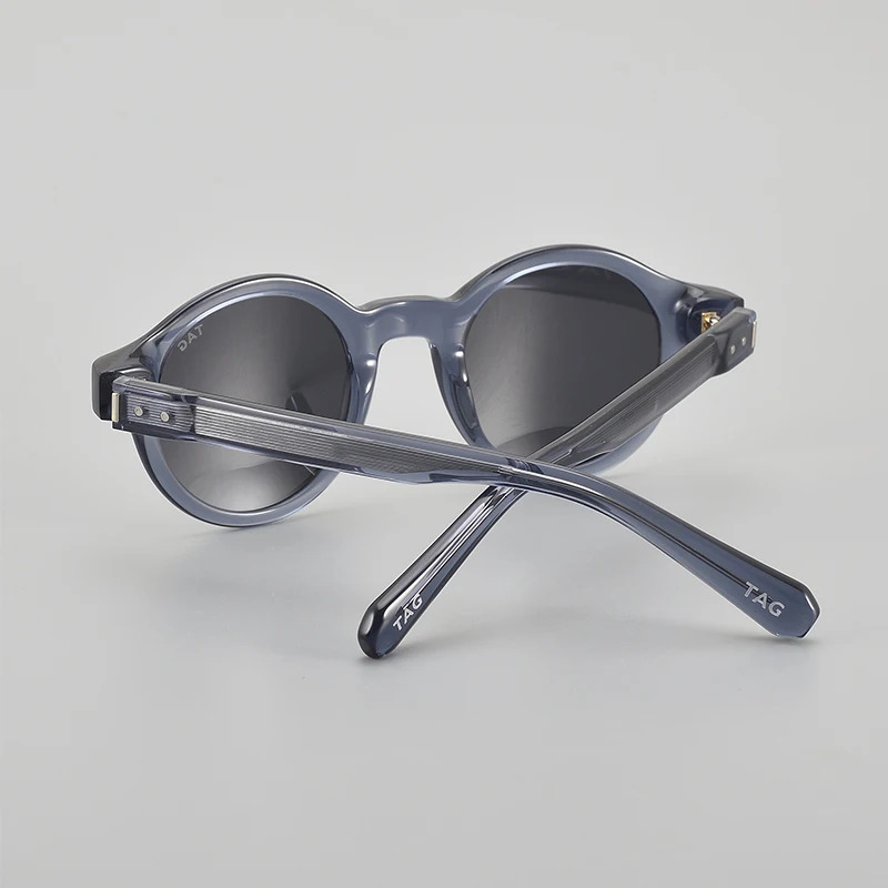 TAG Hezekiah vintage Polarized Sunglasses Men Women Retro round Driving Sun glasses Fashion UV400 acetate Sunglass 241007