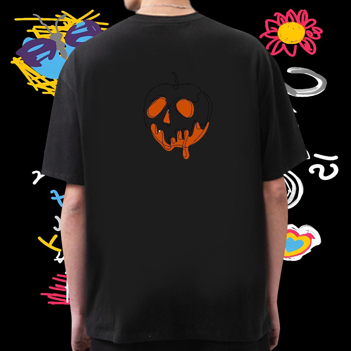 Classic T-Shirts for Men 100% Cotton 230g skull Hip Hop Black Oversized Round Neck Short Sleeve Couples T Shirts Designer Tees Shirts