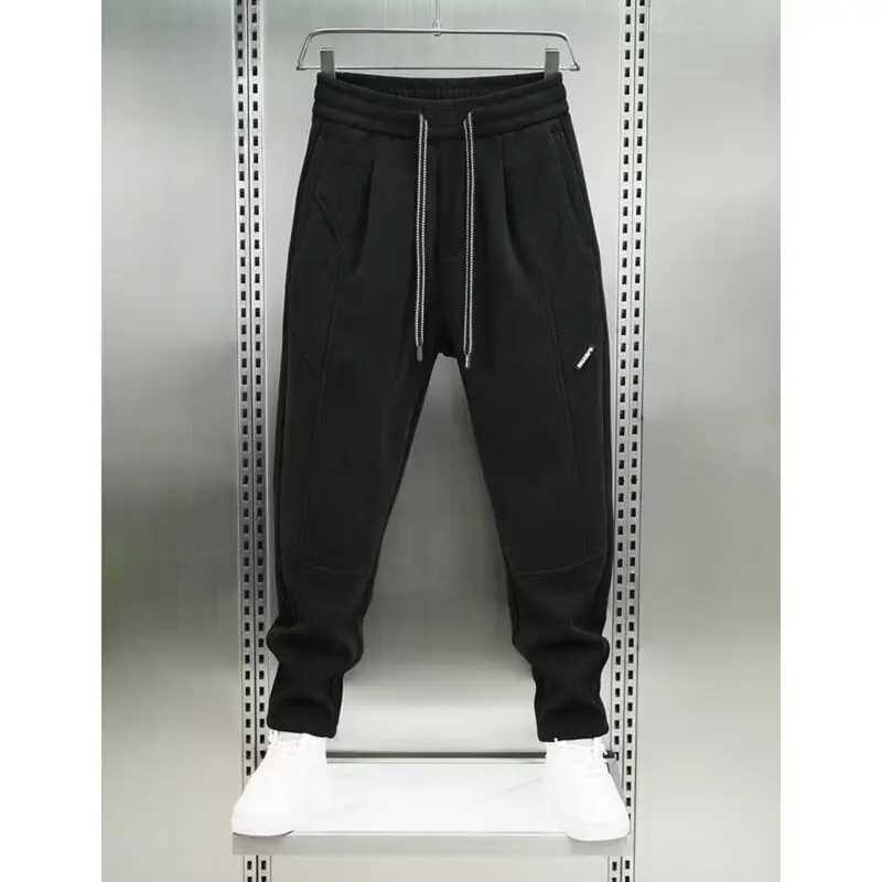 Mens denim casual pants loose pants 2024 autumn new item bundled foot pants mens casual fitness sports pants W241009