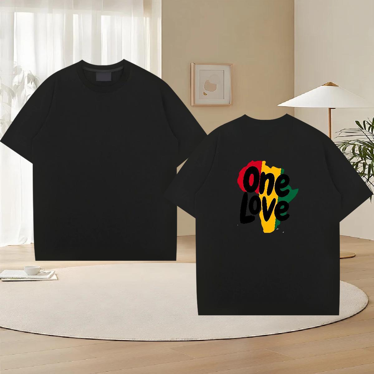 Brand T Shirt For Man 230g Cotton letter Sports Casual DIY Printed O Neck Short Sleeves Couples T Shirts Wholesale Tops Shirt