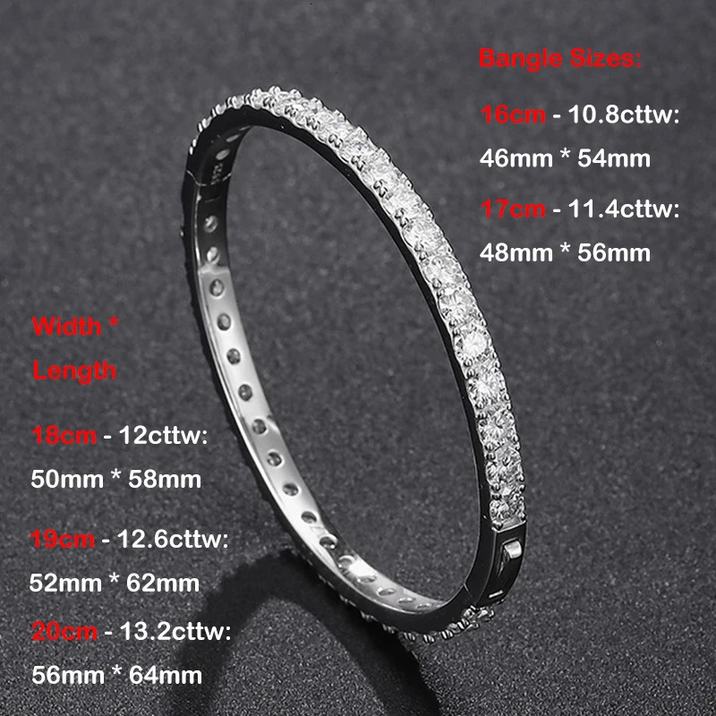 EWYA Real GRA Certified D Color 4mm 0.3CT All Mo Silica Bracelet for Womens Party S925 Pure Silver Diamond Bracelet 241007