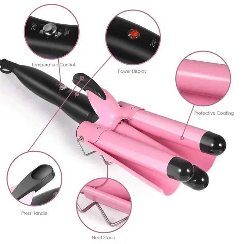 Professional Hair Curling Iron Ceramic Triple Barrel Hair-Curler Irons Hair Wave Waver Styling Tools Hair Styler Wand for WomanXJ241010