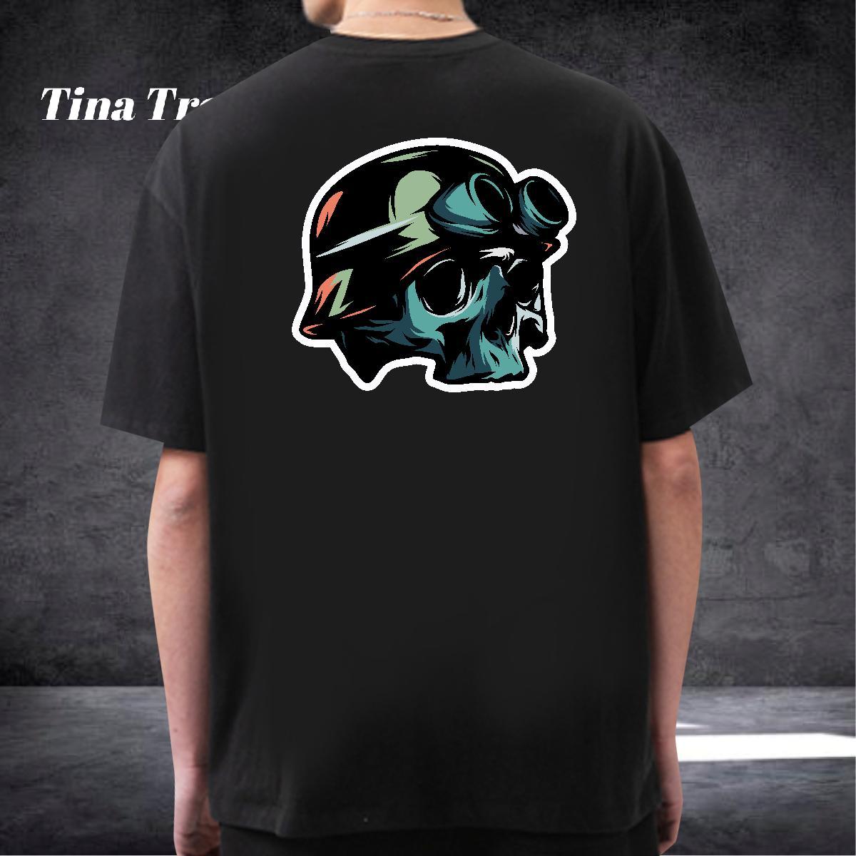 Designer T Shirt For Man 230g Cotton skull Sport Cartoon Print Pure Cotton Men Tops Tees Fashion Designer Tees Shirts