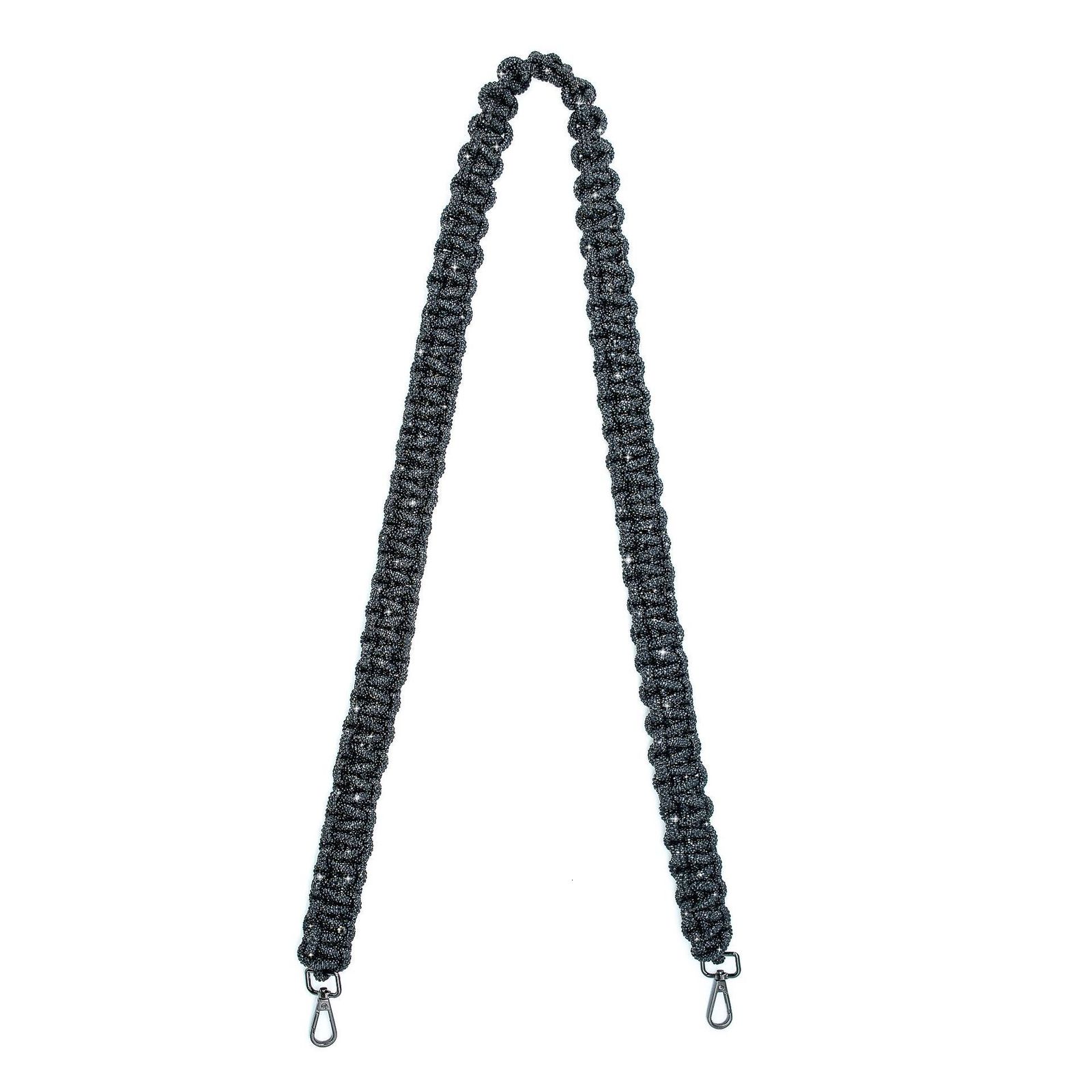 Crystal Rhinestones Diamond Woven Handmade Bag Strap For Handbag Purse Crossbody Shoulder Strap Glitter Belt Bag Accessories 240821
