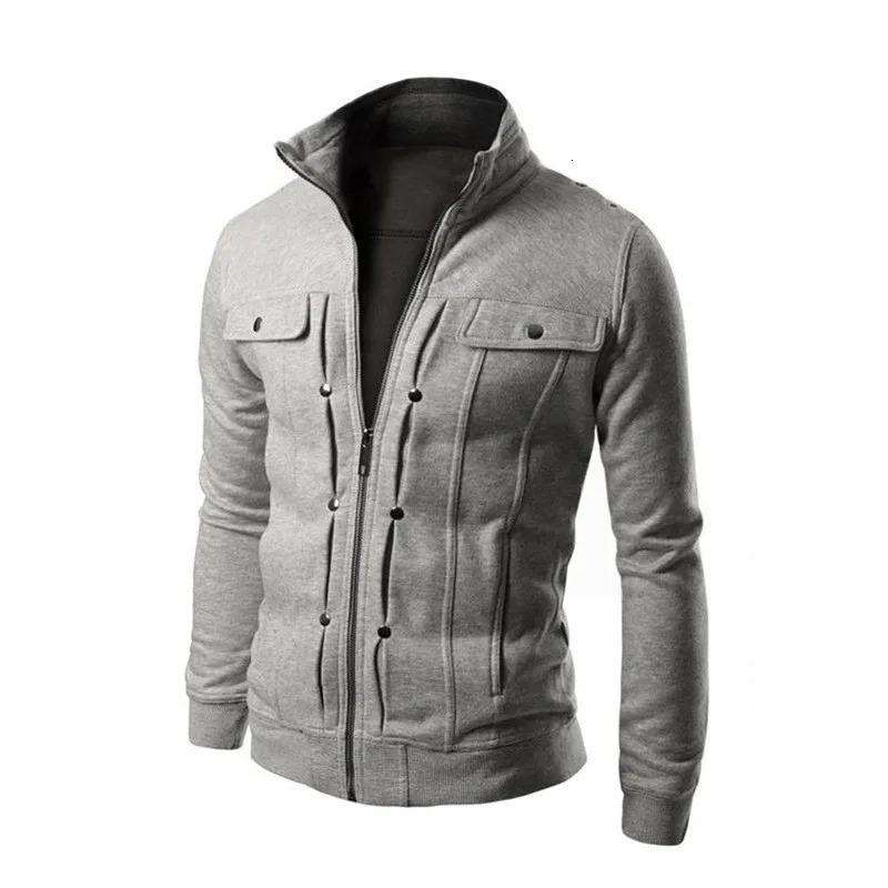 mens casual jacket stand up zipper sweatshirt spring and autumn cardigan mens coat outdoor travel suit 241007 - view 5