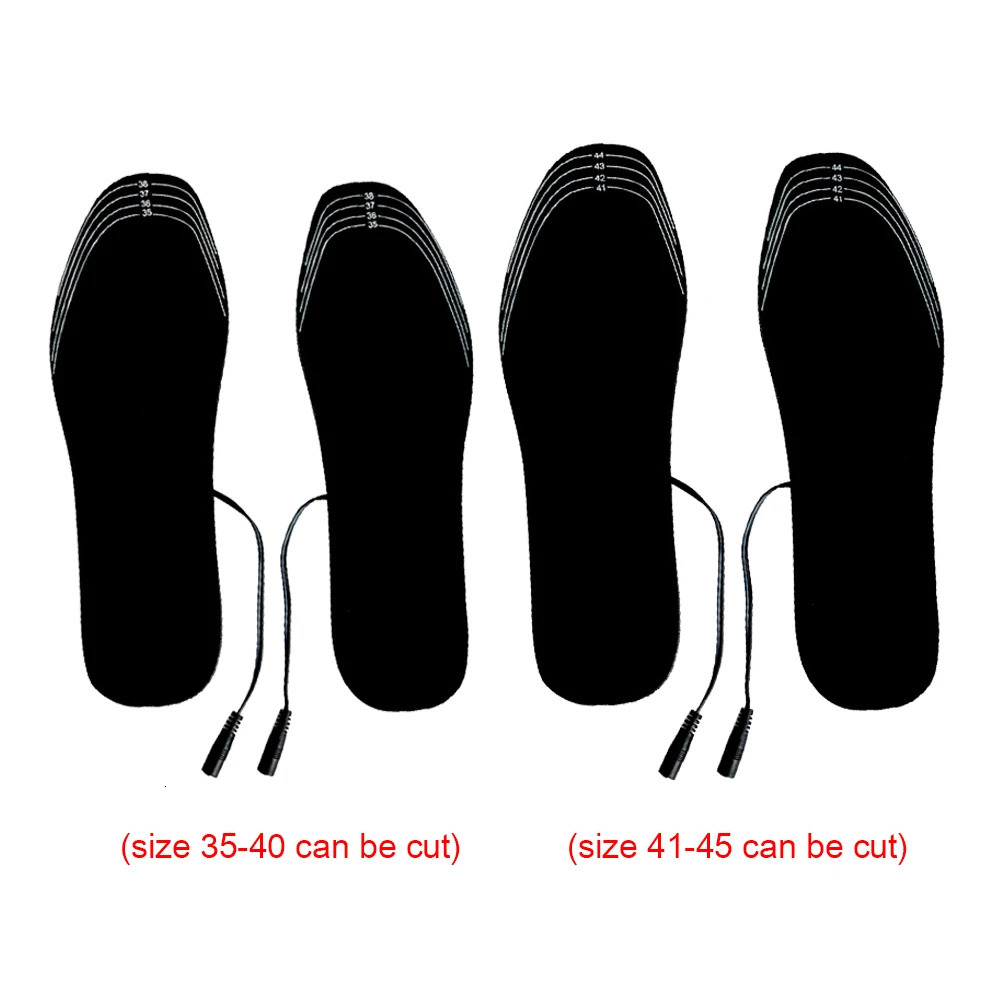 USB Heated Shoe Insoles Template Foot Warmer Heating Insole Winter Sports Comfortable Washable Thermal Shoe Pads Sports Insoles 241010