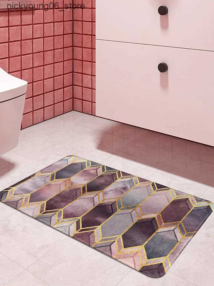 Non-Slip Bath Mats Doormat Non-Slip Waterproof Dustproof Carpet Hallway Bath Mat PVC Kitchen Mat Can Be Cut Custom Indoor Home Entrance Doormat L24091