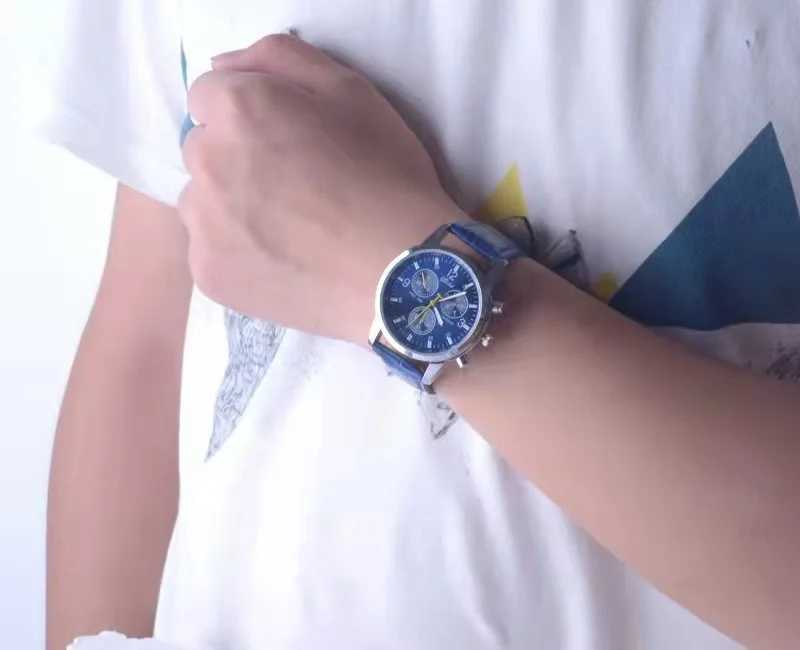 Fashionable casual men style and leisurely strap watch three eye six stitches leisure fashion activity watch quartz watchX250107