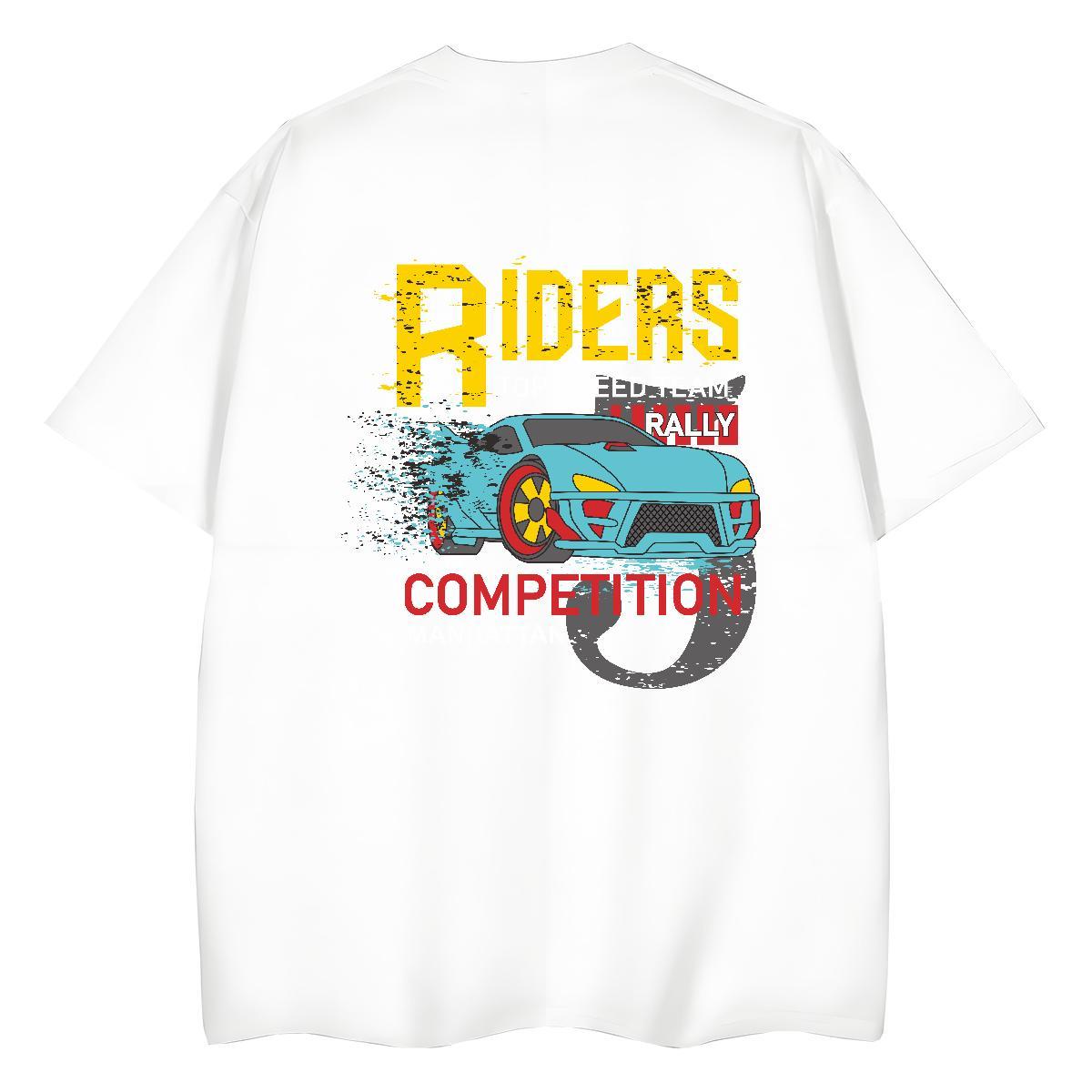 Factory Direct Woman T Shirts 100% Cotton 230g O-Neck Short Sleeve Sports Casual car Tshirt for Man Woman Designer Black White Clothes Shirt