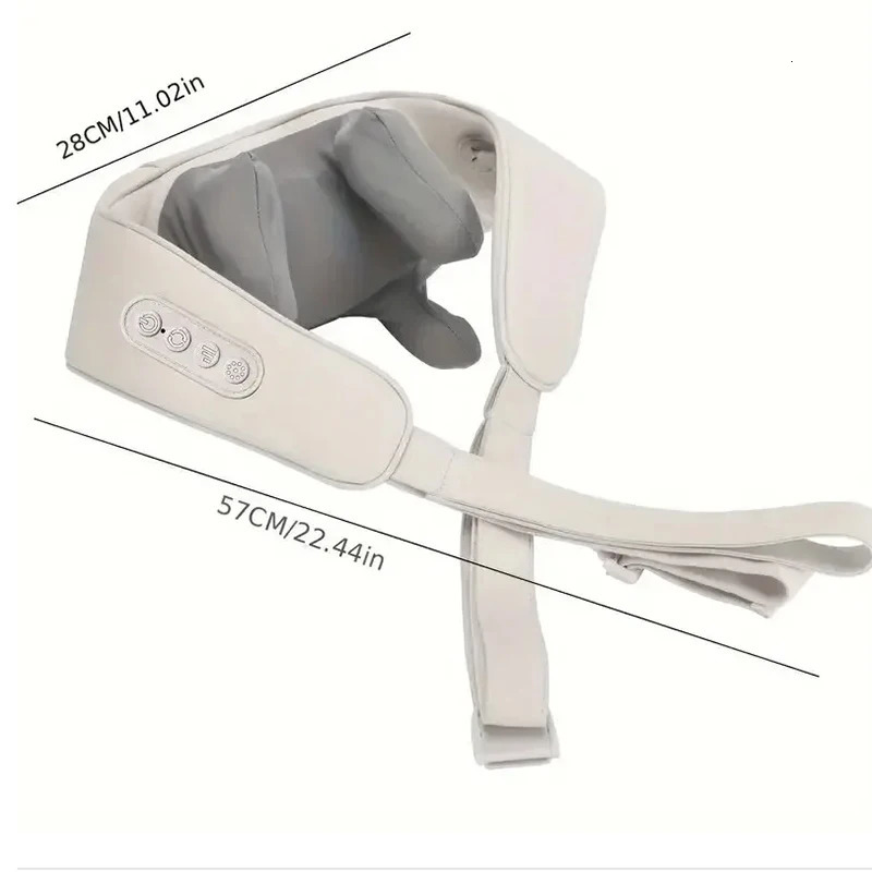 Neck and shoulder massager with deep tissue finger pressure multifunctional massage shawl relieving pain electric kneading and squeezing 241008