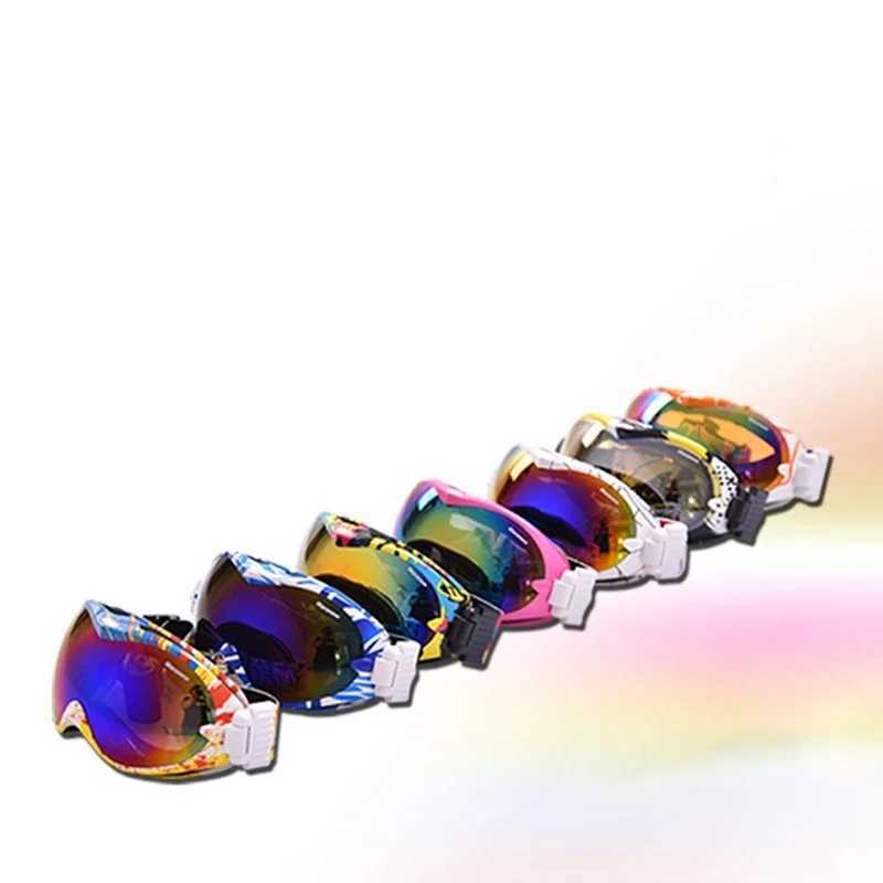 Winter mens skiing glasses anti fog mountain mens snow glasses sports womens skiing goggles outdoor double women motorcycle sunglasses CL241010