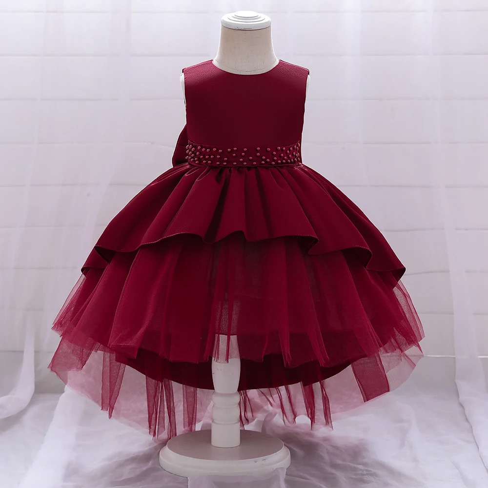 Summer Girl Baby Baptist Dress First Year Birthday Party Childrens Clothing Preschool Baby Evening Dress 241008