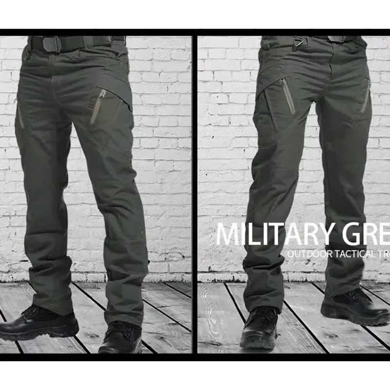 Ix7 tactical pants mens ultra-thin waterproof ankle bound workwear military warm training pants slim suitable for outdoor use W241009