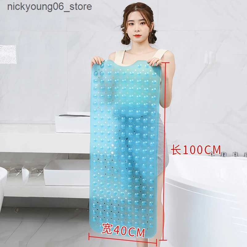 Non-Slip Bath Mats 40*100cm Mat Bathtub Bath Mat PVC Large Bathtub Safety Shower Non-slip Bath Mats With Suction Cups Floor Mat L240910