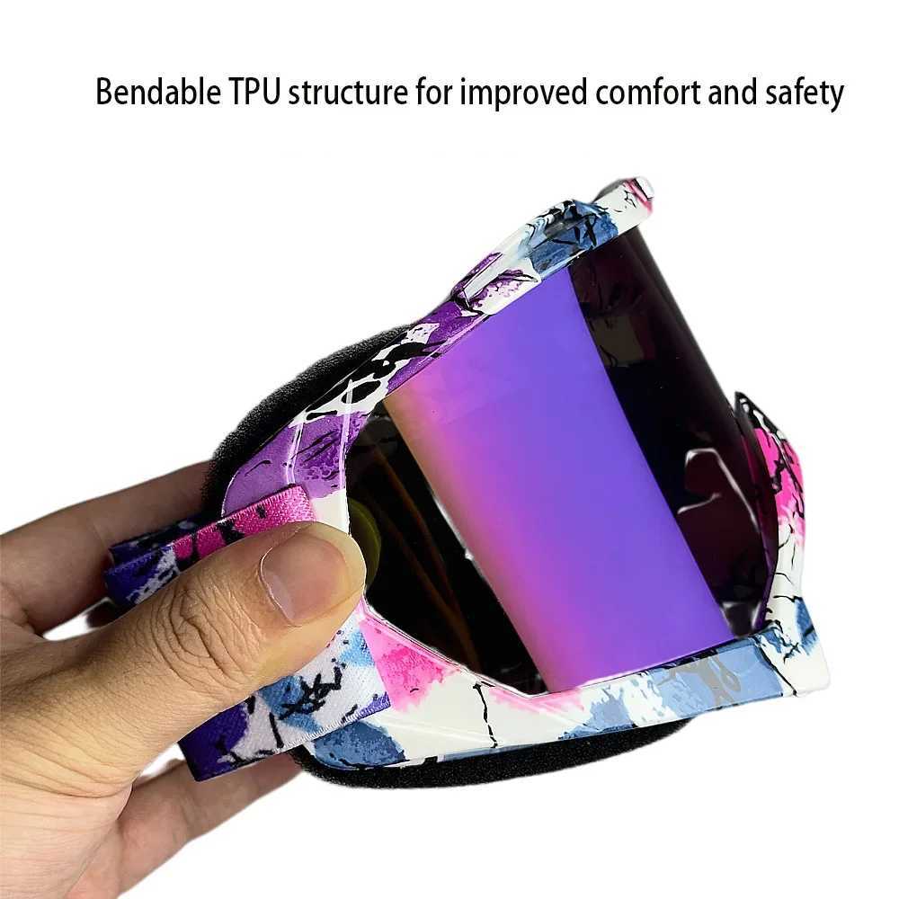 Creative off-road goggles water spinning motorcycle goggles neutral ski helmet goggles long-term spotted snow goggles CL241010