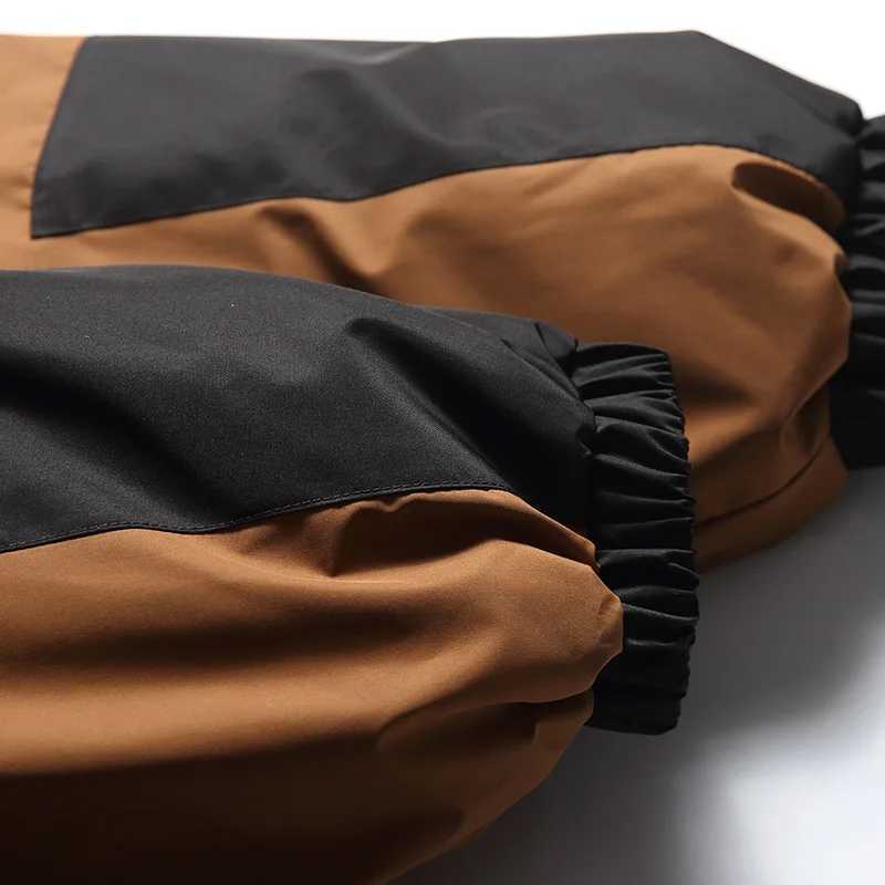 Men's Down Parkas 2024 Winter Goods Parkas Jacket Mens Color Block Splicing Work Warm Thick Jacket Coats Hooded Parka Mens Paddle Coat Y241009ITU