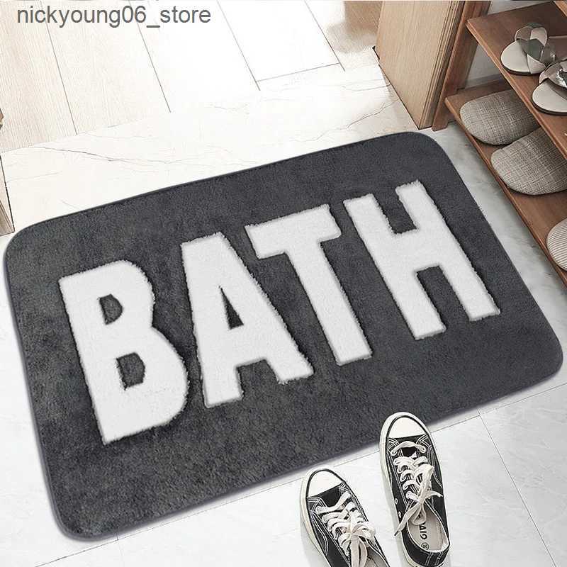Non-Slip Bath Mats Bathroom Rug Bath Mats for Non Slip Floor MatThick Soft Shaggy Bath Rugs Room DeocrAbsorbent Bathmat Machine Washable Carpet L24091