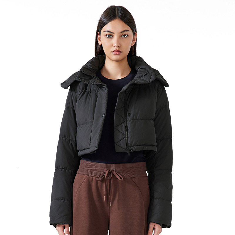 Winter Short Detachable Hooded Down Jacket for Women Small Tall Outdoor Simple and Versatile Thick Coat DAW161