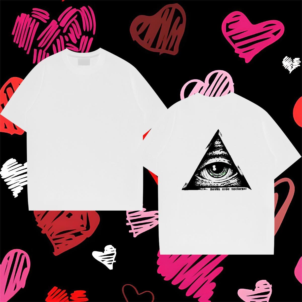 Designer T Shirt For Man 230g 100% Cotton eye of the devil Street Casual Custom Anime Crew Neck Couples T Shirts 2024 Tee Shirt