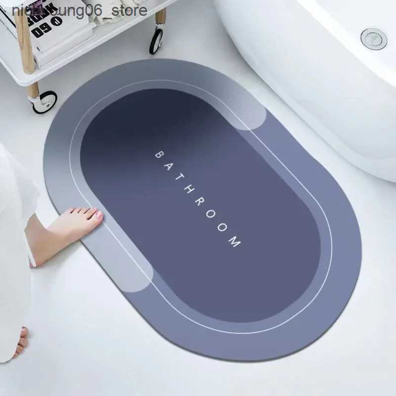 Non-Slip Bath Mats Non-slip Bathroom Mat Non-slip Toilet Super Absorbent Bathtub Mat Bathroom Entry Door Mat Diatomite Protective Foot Mat L240910 L09