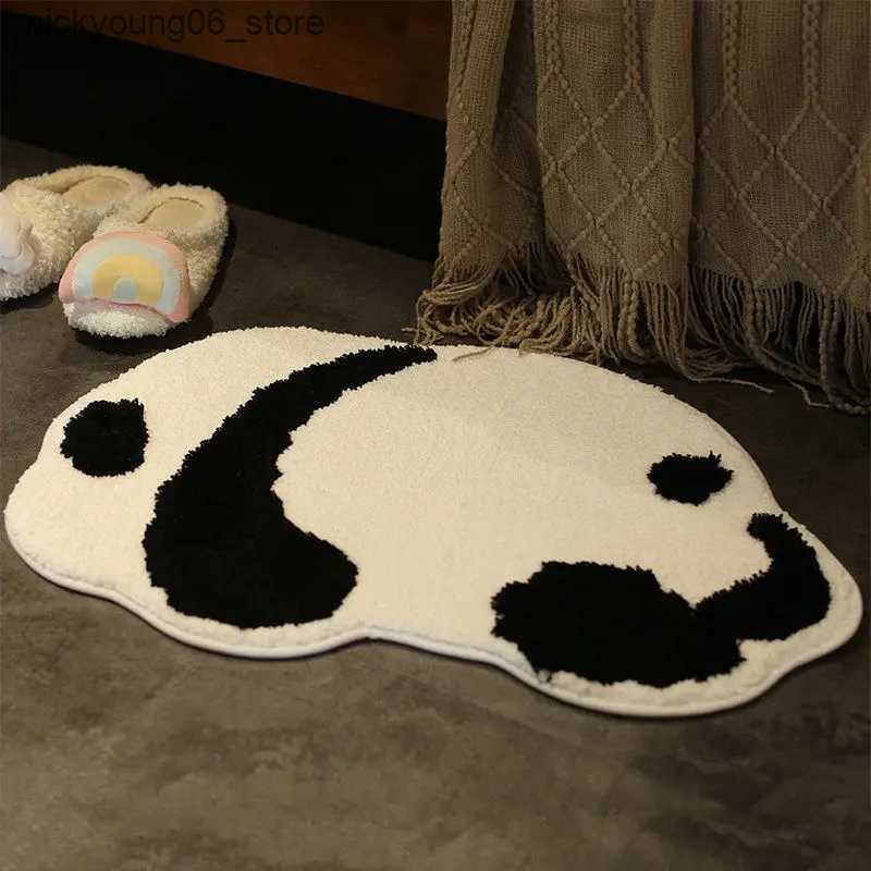 Non-Slip Bath Mats 40x60cm Bath Mats Bedroom entrance carpet bathroom cartoon animal water absorption anti slip pad imitation cashmere carpet L240910