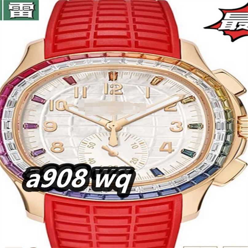 Auto Watch Designer Men Rose Gold Three Question Tourbillon Latest King Mechanical Diamond Inlay FWZ2