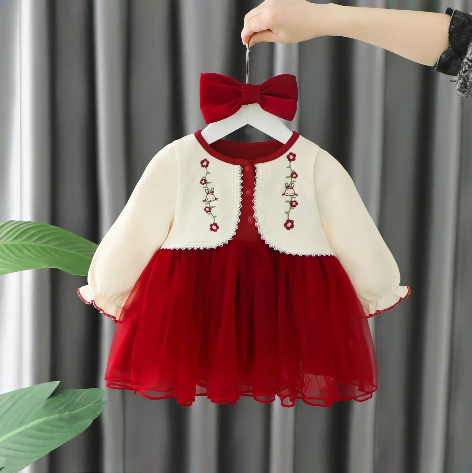 9M-5T Baby Girls Clothing Spring Girls Dress Full Set Dress Preschool Girls Dress Little Girls 1-Year Old Childrens Clothing 241008