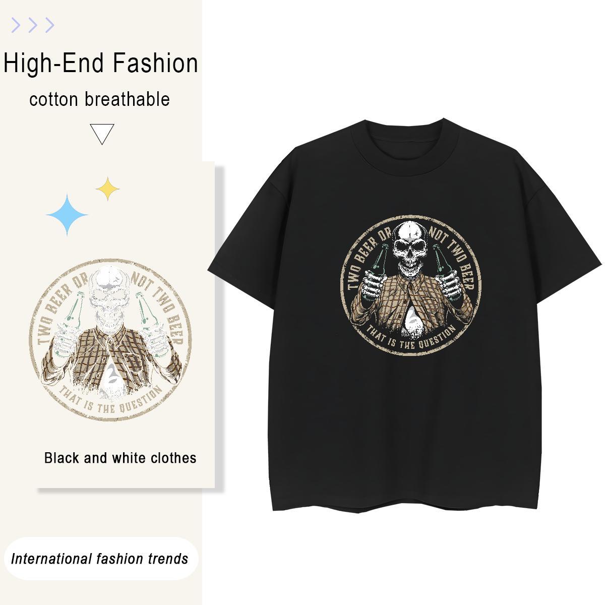 Designer Women T Shirts 100% Cotton 230g Comfortable Street skull Couples T Shirts 5A Custom Cartoon Wear