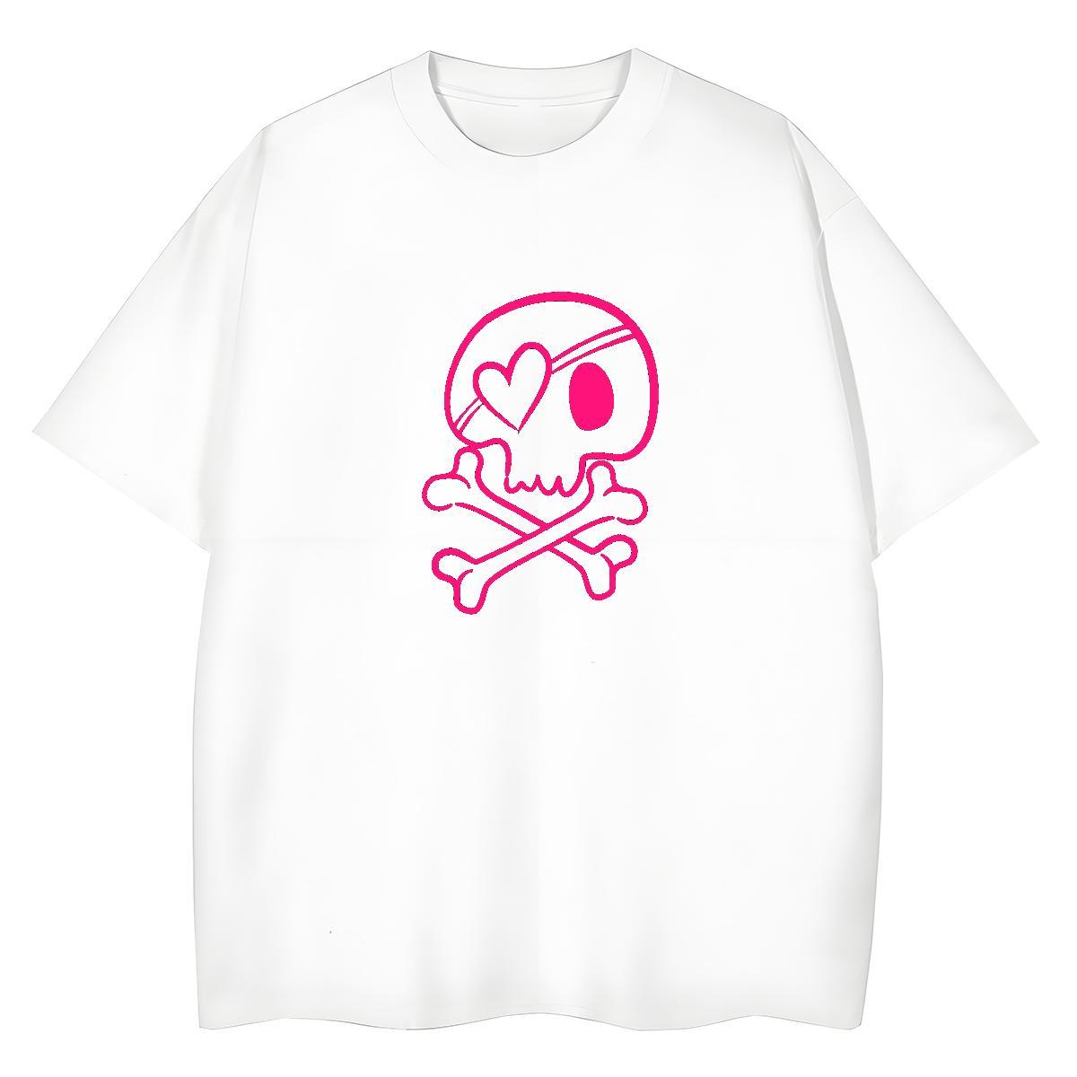 Brand Men T Shirts 230g Cotton skull Street wear Hip Hop Custom Big Size Crew Neck Tshirts Free Shipping Tees Shirts