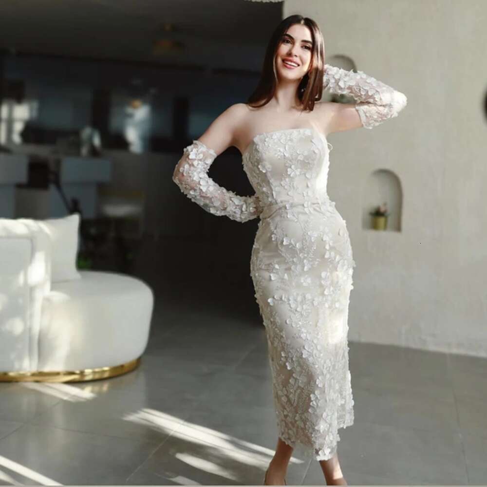 Fancy Pure White Romantic Wedding Party Dress wers Ankle Length Pretty Sweet Off Shoulder Vestidos De Novia Slimming