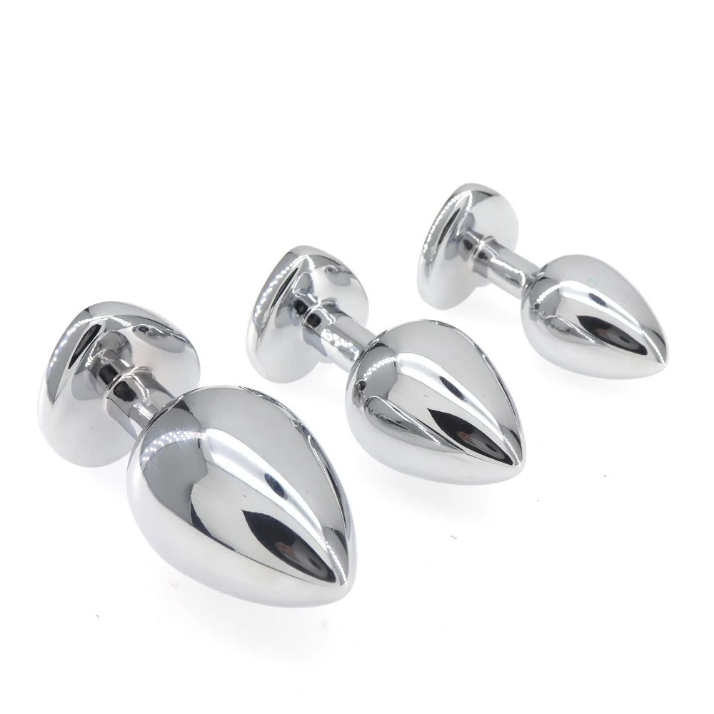 3 Size Heart Shape Crystal Metal Anal Plug Stainles Steel Buttplug Sex Toys For Women Vagina Men Couples Adult Erotic Products 241010
