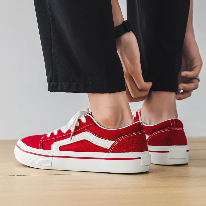 Casual for Men Women Canvas Shoes Non-Slip Lace-Up Sneakers Outdoor Sports Trainers