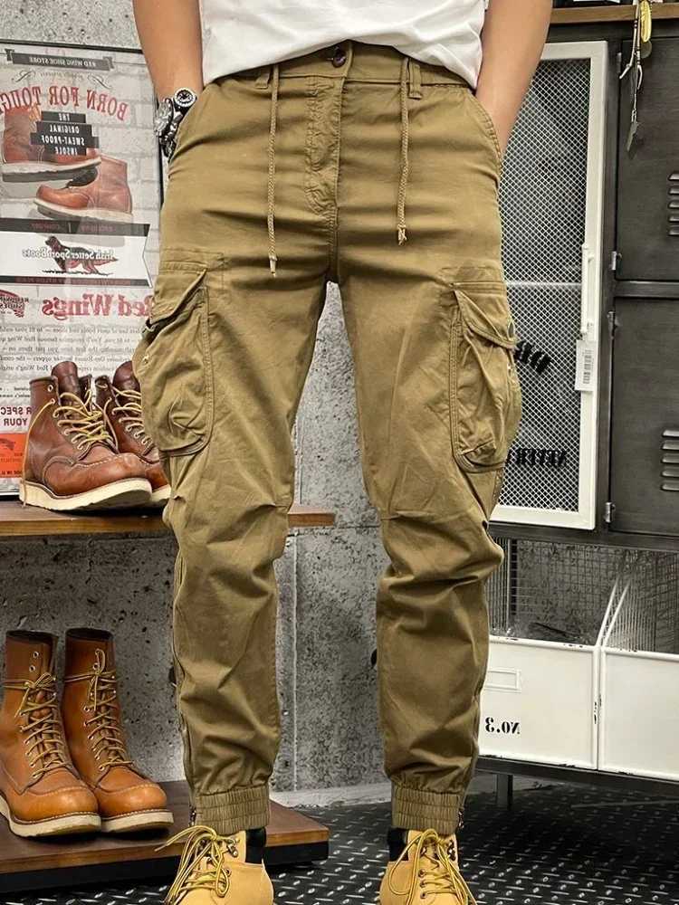 Mens cargo pants South Korean mens winter hiking loose high-quality luxury new spandex oversized Y2k W241009