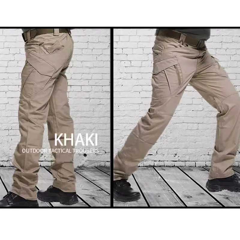 Ix7 tactical pants mens ultra-thin waterproof ankle bound workwear military warm training pants slim suitable for outdoor use W241009