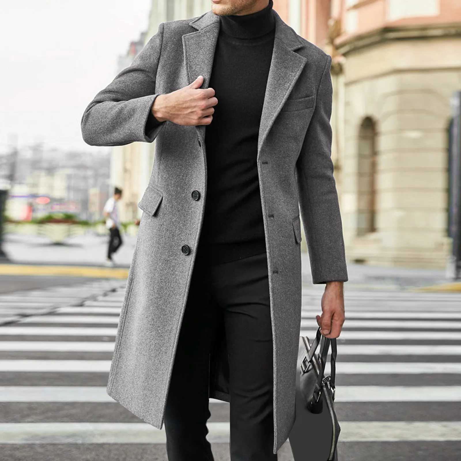 Men Plus Size Winter Coat Lapel Collar Long Sleeve Padded Leather Jacket Vintage Thicken Coat Light Weight Rain Jacket for Men LX241010