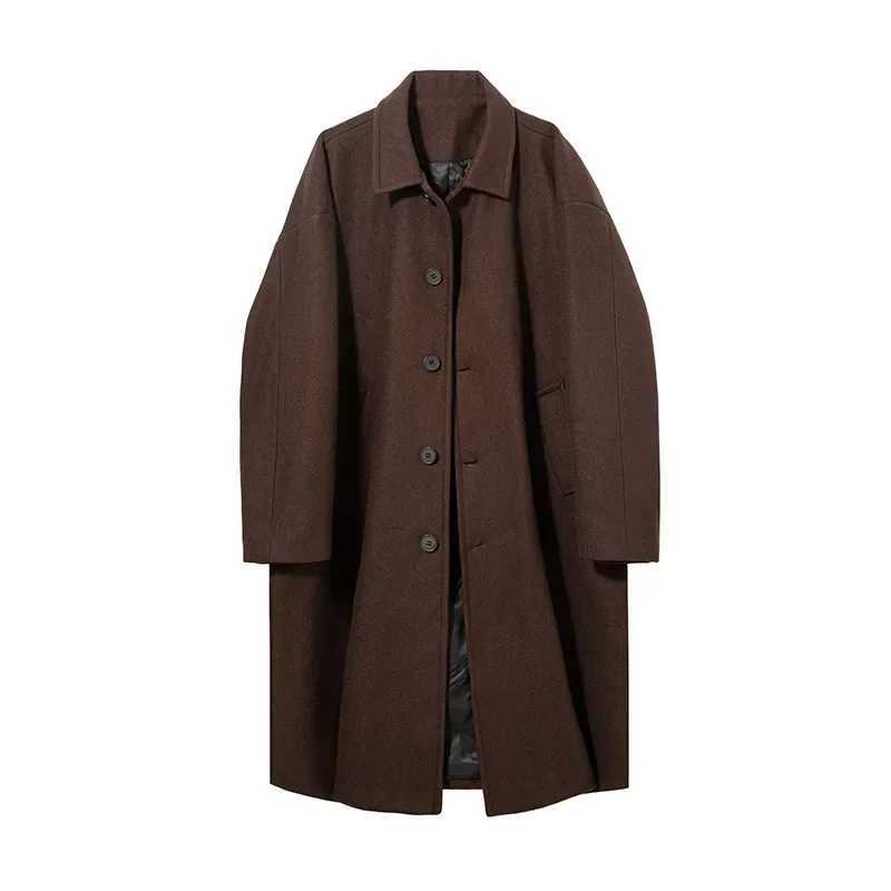 TFETTERS Brand Japan Woolen Overcoat Man Casual Autumn Winter New 2024 Thickening Windbreak Coat Male Daily Vintage Clothing LX241010
