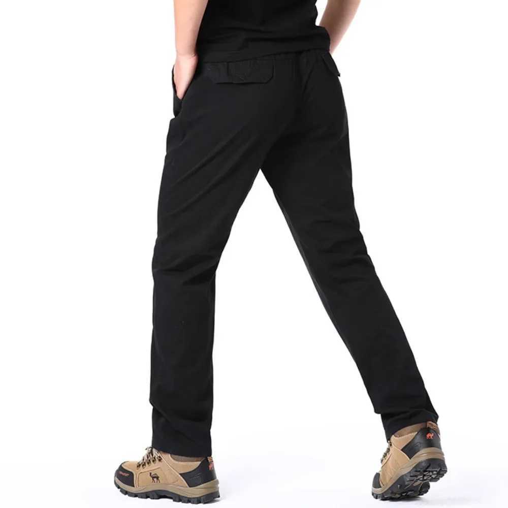 Mens casual pants for spring summer autumn cotton goods Trouser Plus size large sports pants loose straight mens elastic waist pants W241009