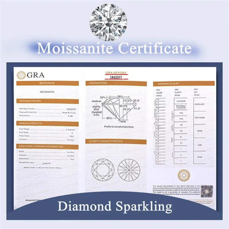 Super 18K white gold ring set with 5 sparkling diamonds all 5 carats VVS1 D silica womens wedding ring 240929