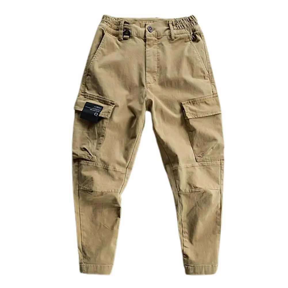 Men Cargo Pants Multi Pockets Sports Bunched Foot Pants Training Slacks Fitness Pants Mens Clothing Mens Pants W250225
