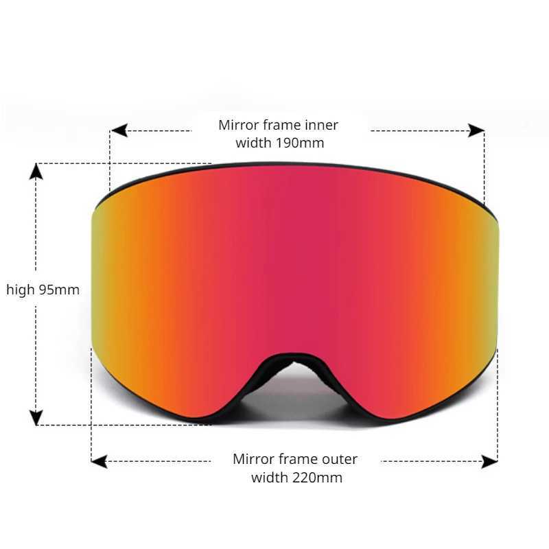 Outdoor mens new skiing goggles cylindrical ski goggles anti fog and windproof sports skiing mountain goggles CL241010