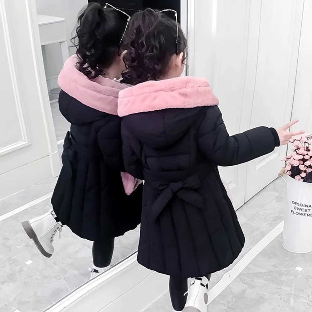 Down Coat New Children Winter Jacket toddler Coat for Girl Hooded overcoat s Down cotton Clothes snowsuit Outerwear Teen parka clothing H241010