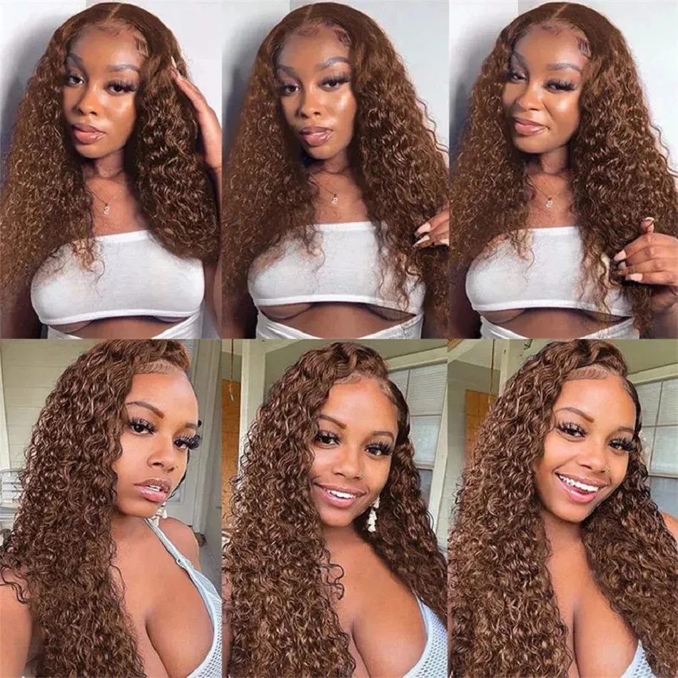 26 inch Black Women's lace front wig Simulation human hair glueless wig Fashion Brown Long Curled Hair Women's Small Curled High Temperature