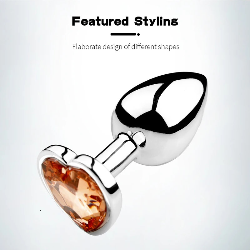 Heart-Shaped Base Metal WomenS Plug Anal Adult Couple Adule Anal Dildo Toy Stainless Steel Masturbator Men Anal Gay Trainer 241010