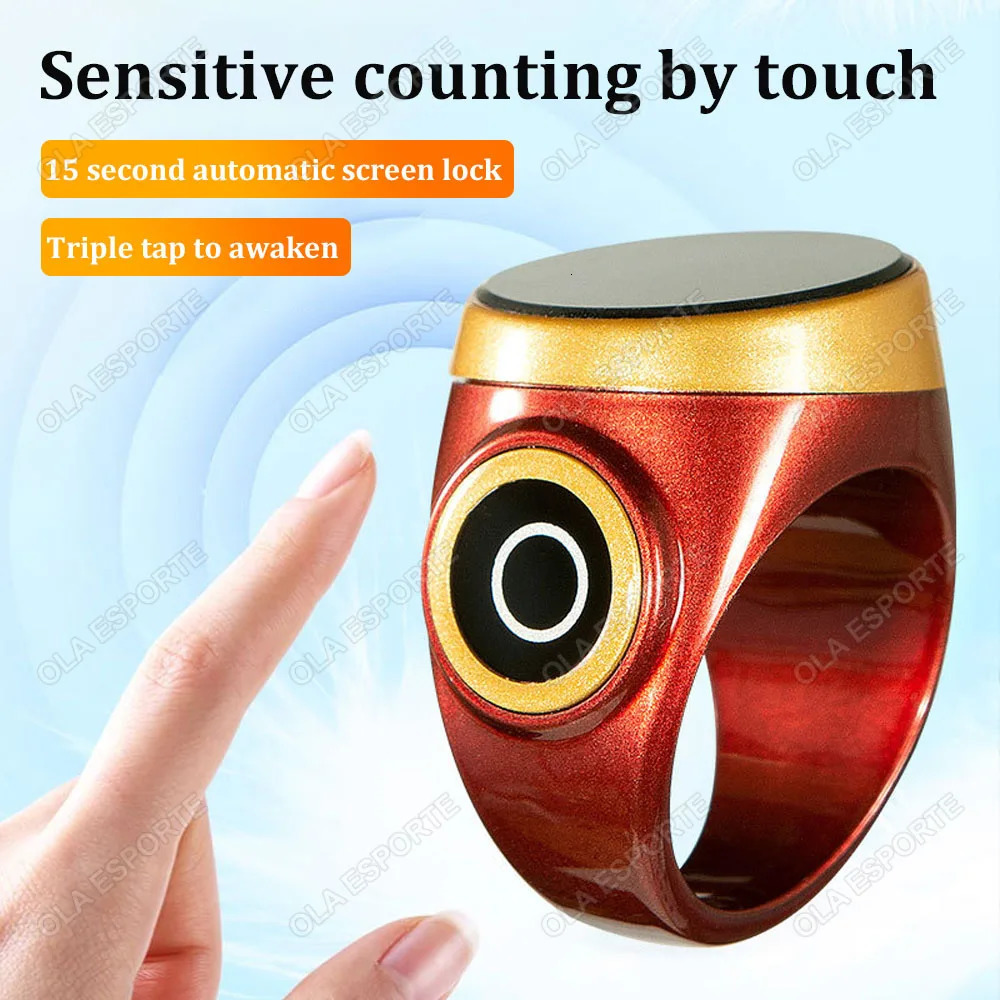 Iqibla Zikr1 Lite Smart Tasbih Tally Digital Counter for Muslims Tasbeeh Zikr Ring 5 Prayer Time Vibration Reminder Waterproof 241009
