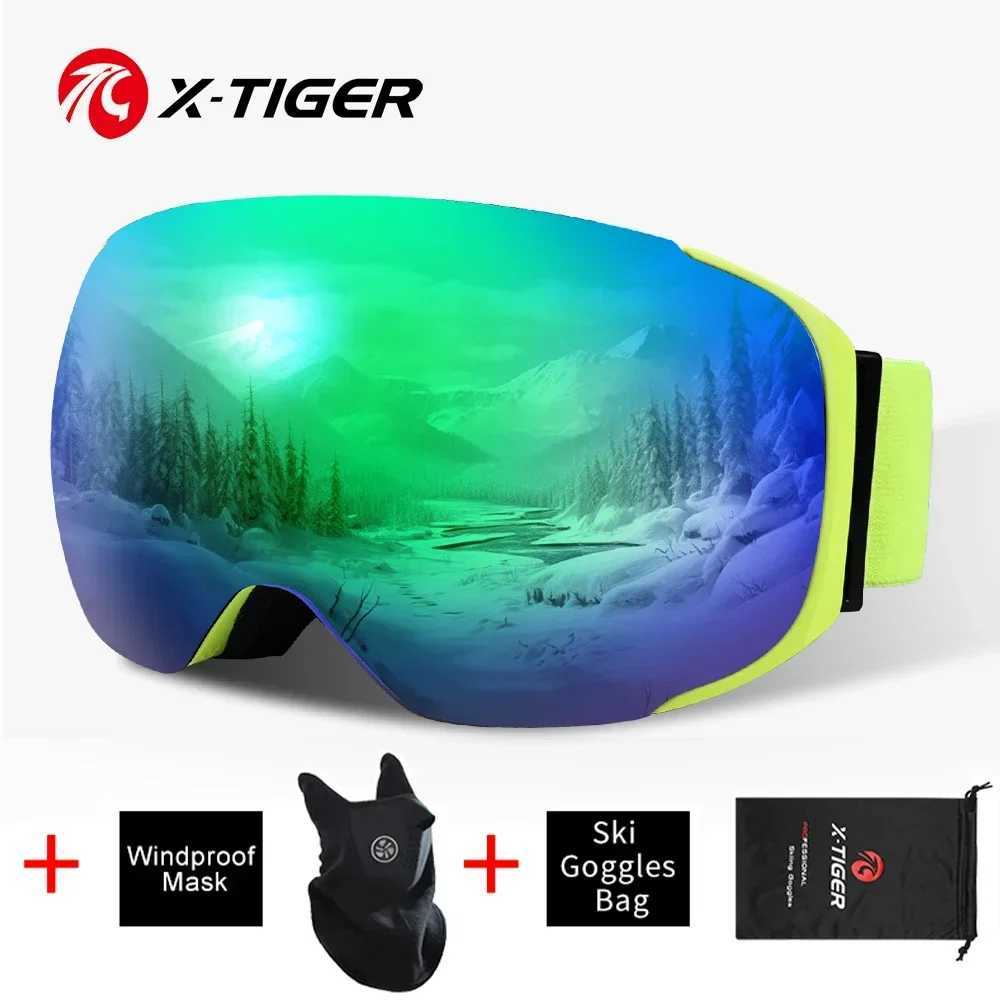 X-TIGER Ski Goggles Magnetic UV400 Winter Ski Goggles Womens Outdoor Sports Ski Board Snow Bike Sunglasses CL241010