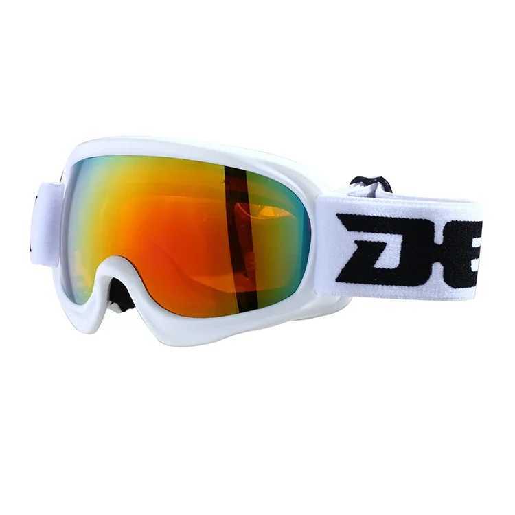 Fashion winter sports anti UV400 anti fog lens ski racing glasses customized childrens ski goggles CL241010