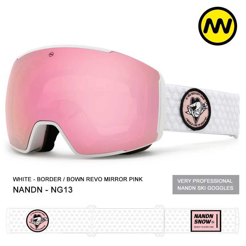 Nandn Ski Glasses Double Layer Anti Fogging Mens and Womens Large Spherica Glasses Single Board Goggles Card Myopia CL241010