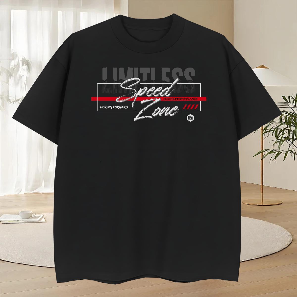 Loose Fit Man T Shirts 100% Cotton 230g letter Street Casual Oversized 4XL Breathable Short Sleeve Tshirts Fashion Casual Tops Tees